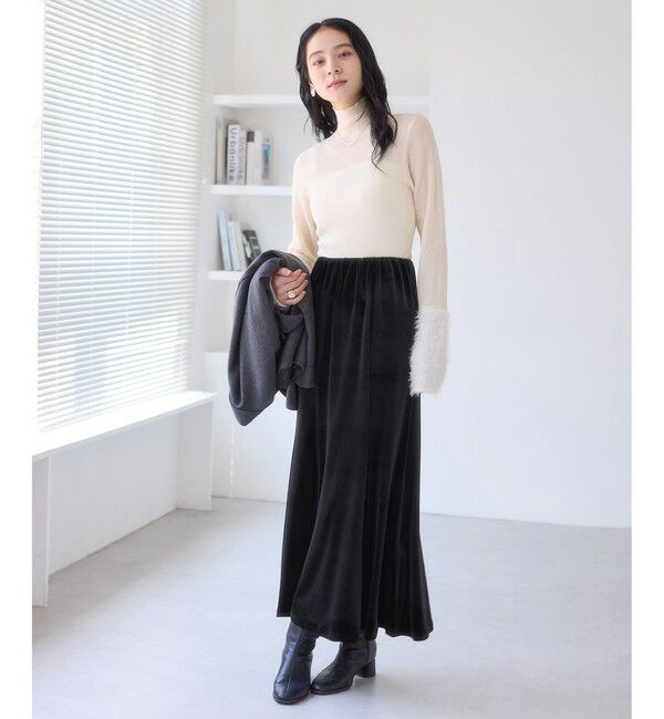 VIS「ベロアナロースカート」|スカート|