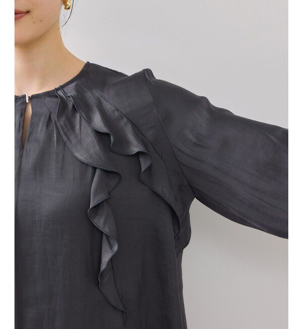 VIS「割線フリルブラウス/イージーケア」|シャツ・ブラウス|