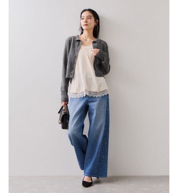 VIS「衿ファー取り外しカーディガン」|カーディガン|