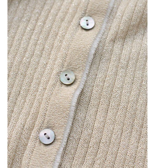 VIS「ポロ襟配色シアーリブカーディガン/イージーケア」|カーディガン|