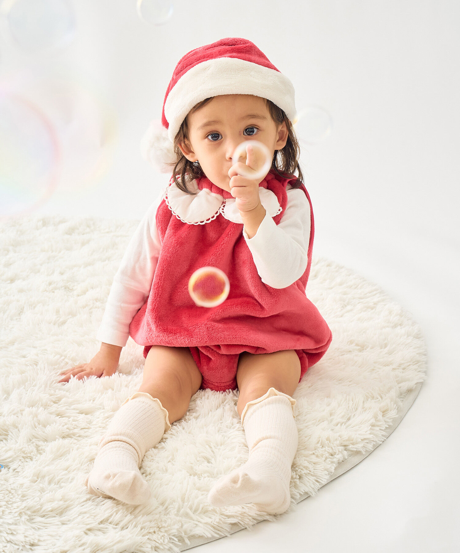 ROPE PICNIC PASSAGE「X'mas Baby/サンタクロースコスプレ」|ロンパース|