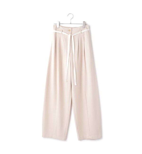 ADAM ET ROPE'「【WEB限定】ハイウエストカーブパンツ」|チノ|