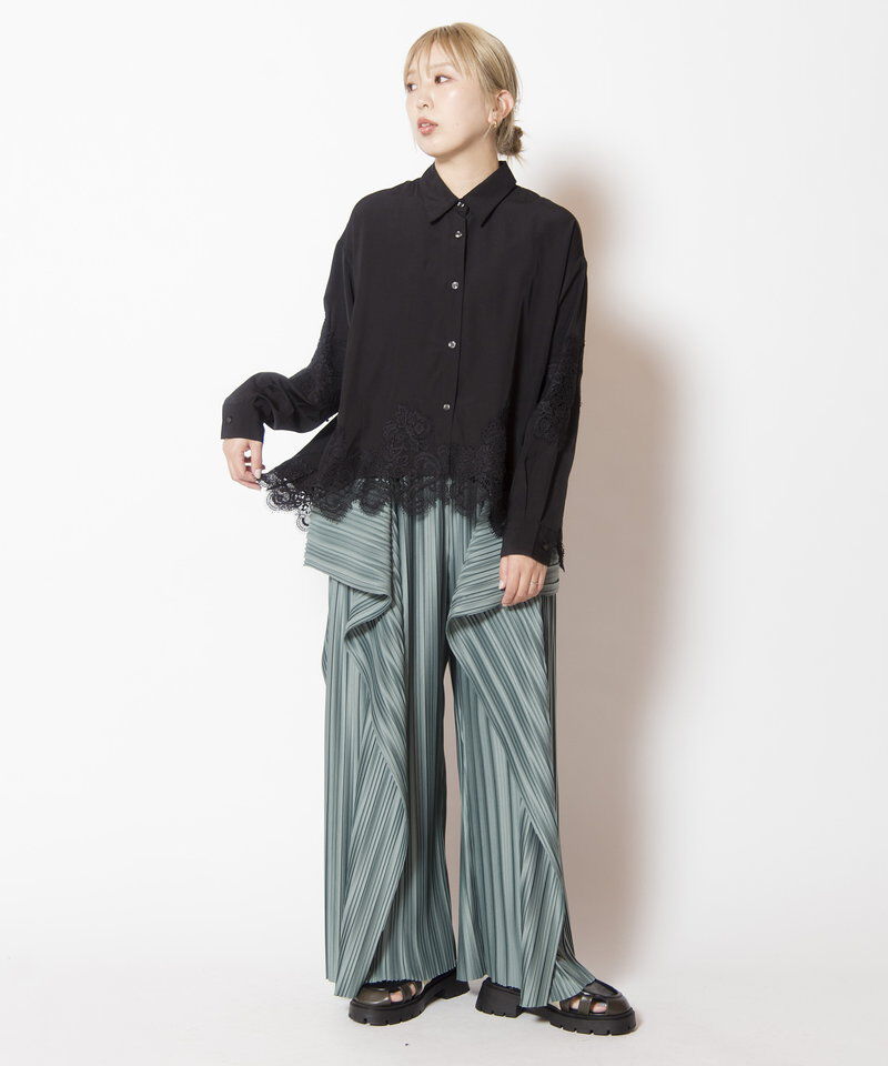  「レースモチーフシャツブラウス」|シャツ・ブラウス|
