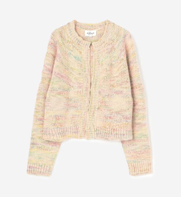 LE GLAZIK「LE GLAZIK | ミックスカラー クルーネックカーディガン WOMEN」|ニット・セーター|