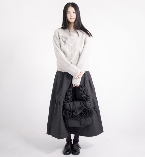  「eunoia | クルーネック 長袖カーディガン WOMEN」|ニット・セーター|