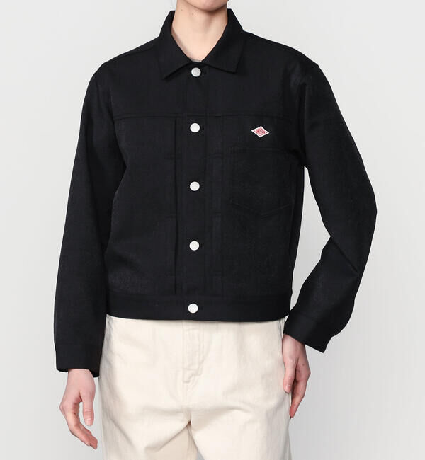 DANTON「DANTON | ガルゼ シャツブルゾン WOMEN」|テーラードジャケット|BLACK