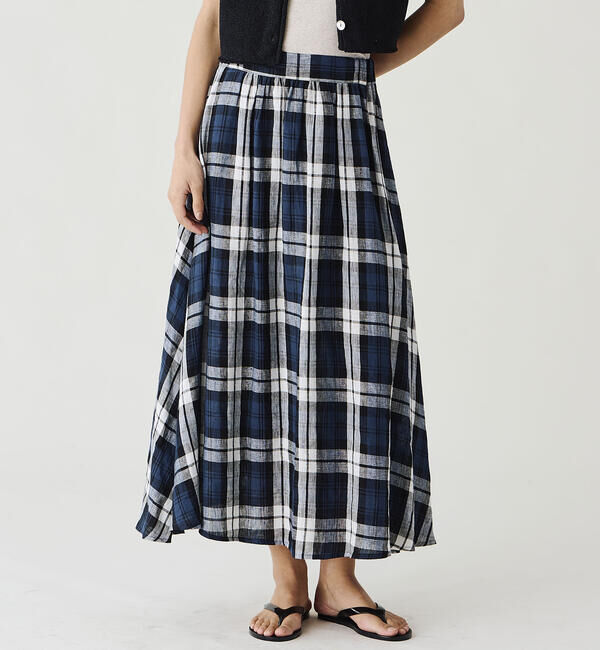 ONEIL OF DUBLIN「O'NEIL OF DUBLIN | リネン フレアロングスカート WOMEN」|スカート|