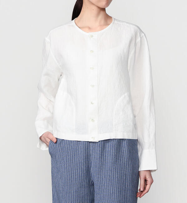 ORCIVAL「ORCIVAL | リネン クルーネックカーディガン WOMEN」|カーディガン|