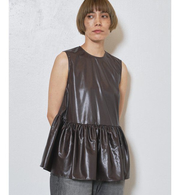  「ギャザーノースリーブブラウス」|シャツ・ブラウス|