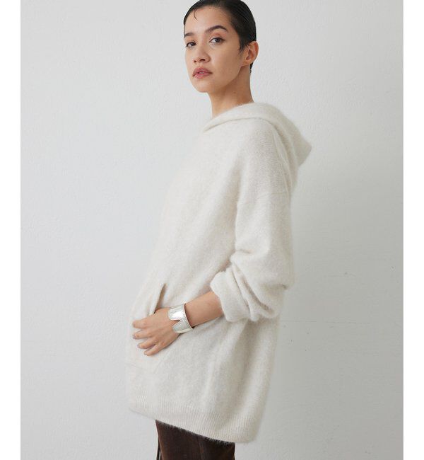 THE PAUSE「【THE PAUSE】ファーニットフーディープルオーバー」|ニット・セーター|