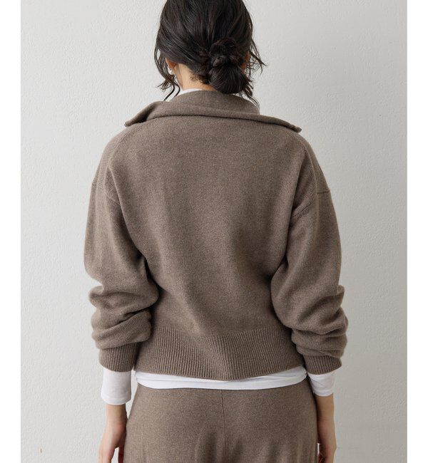  「ウールカシミヤZIPニットプルオーバー」|ニット・セーター|