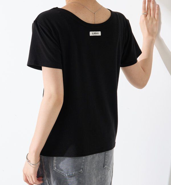  「Q.anos レイヤードTシャツ」|Tシャツ・カットソー|ブラック