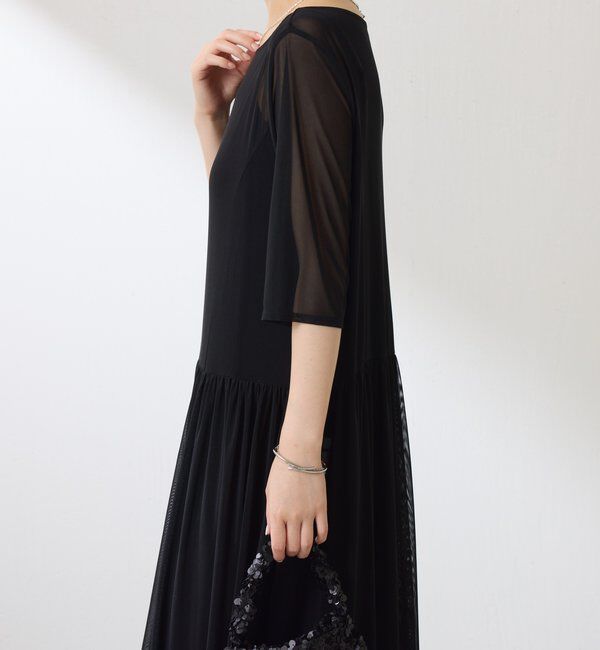  「チュールギャザーワンピース」|ワンピース|