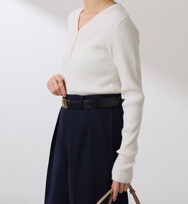  「ヘンリーネックVニット」|ニット・セーター|