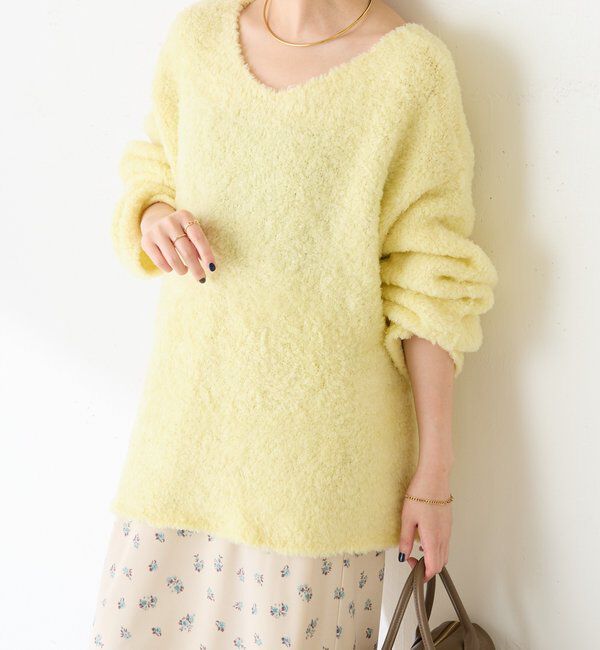  「【マルチに着れる】ウールブレンドモールオーバーニット」|ニット・セーター|