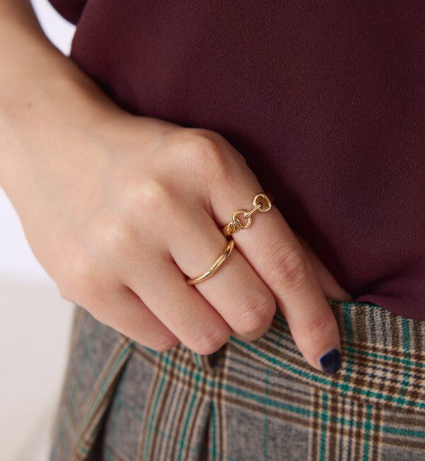  「【PAPILLONNER/パピヨネ】ビットモチーフコンビリング」|リング|