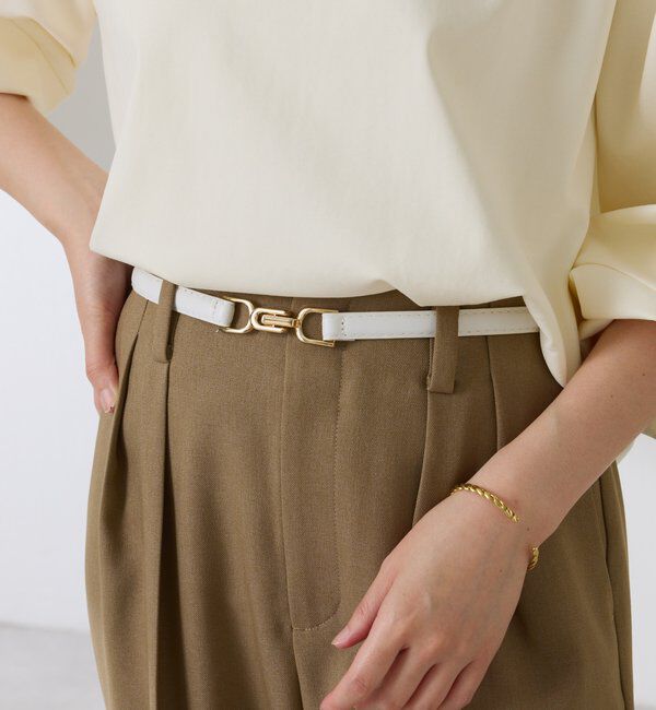  「【PAPILLONNER/パピヨネ】ビットバックルスライドベルト」|ベルト|