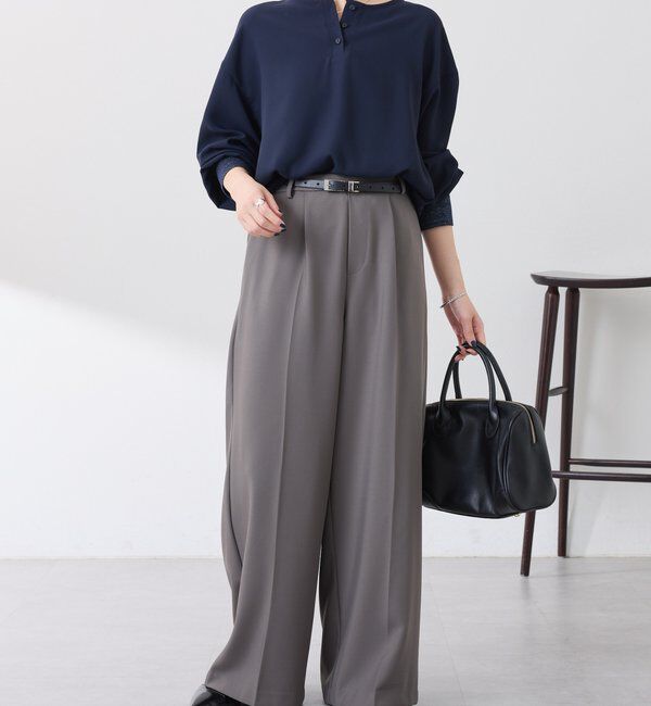  「袖ラメリブ2WAYロゴロンT」|Tシャツ・カットソー|