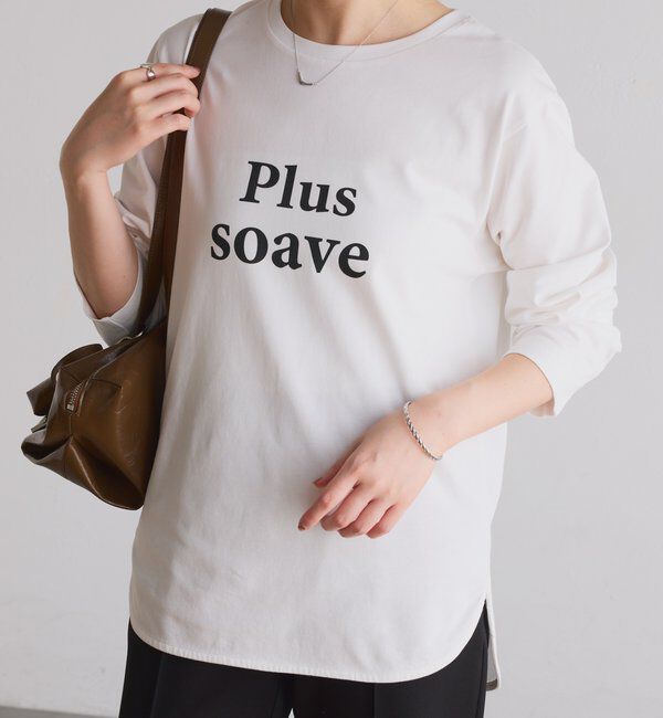  「plus soave ロゴロンT」|Tシャツ・カットソー|