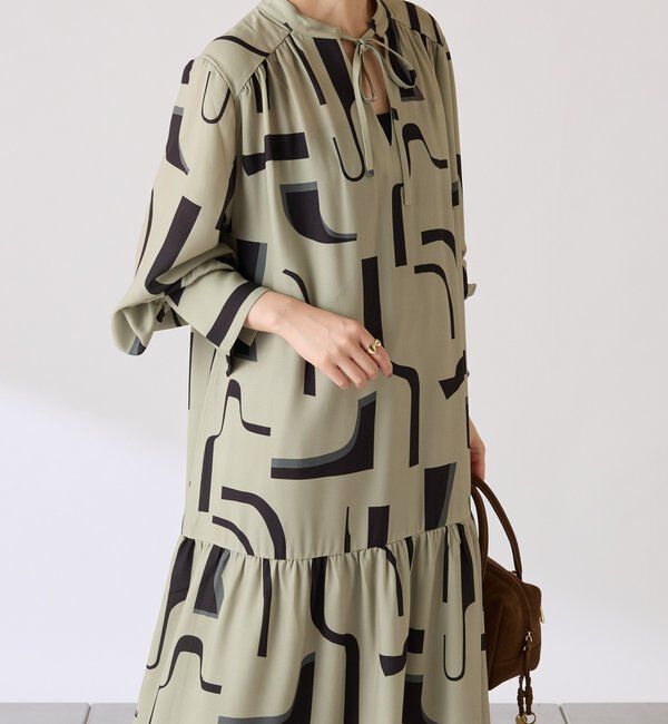  「幾何学柄ワンピース」|ワンピース|