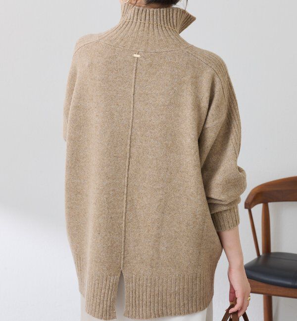  「ウール混スリットタートルニット」|ニット・セーター|