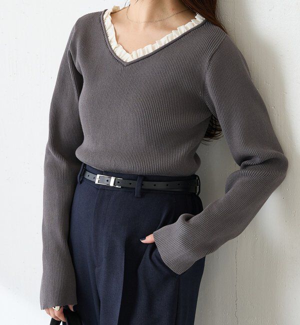  「フリルリブニット」|ニット・セーター|