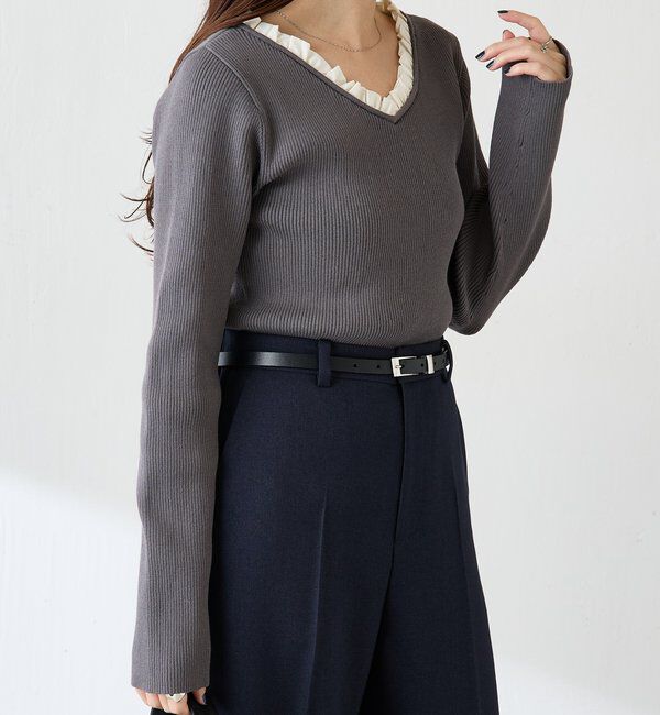  「フリルリブニット」|ニット・セーター|