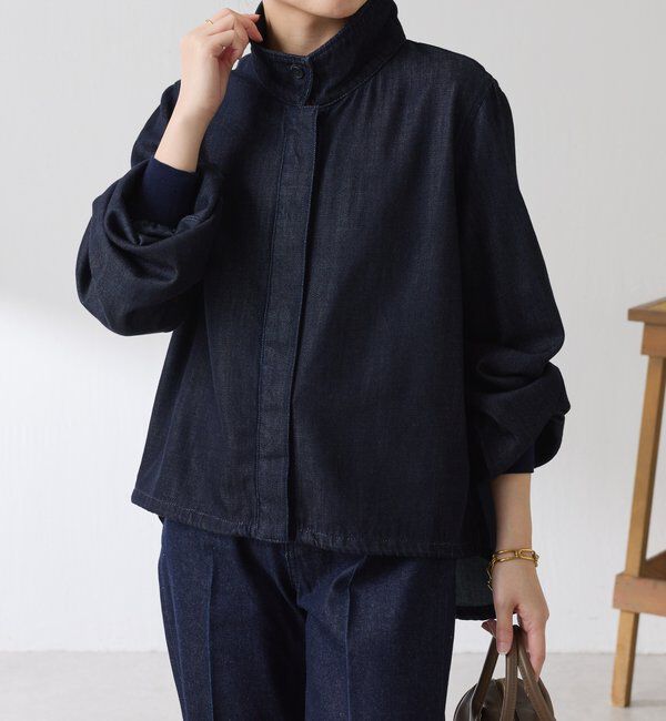  「Q.anos 2WAYデニムシャツ」|シャツ・ブラウス|