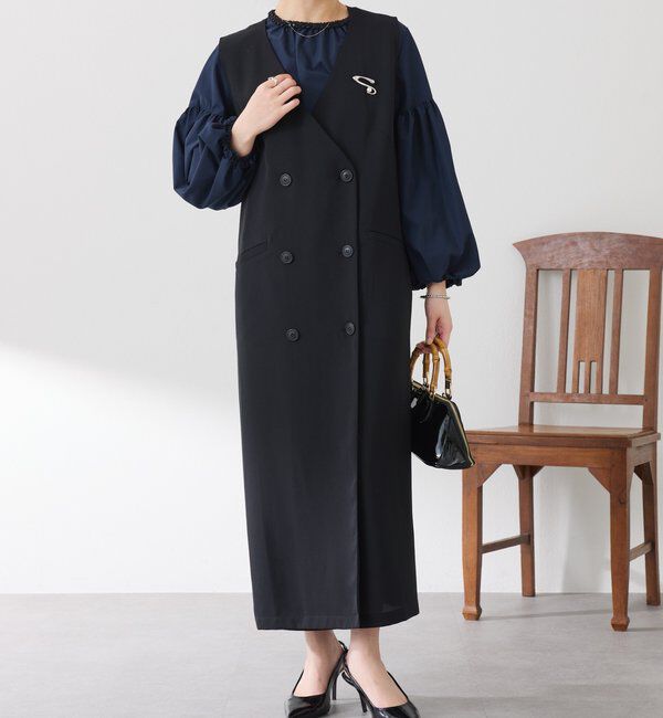  「フロントボタンジャンパースカート」|ワンピース|