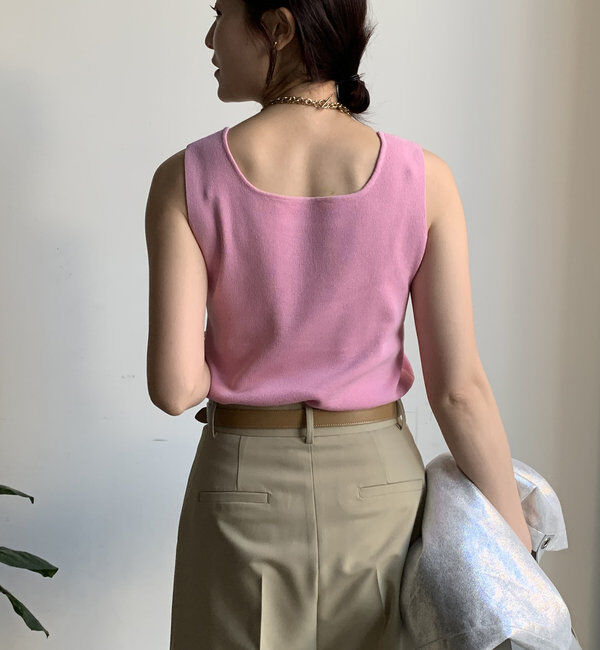  「スクエアニットタンク」|ニット・セーター|