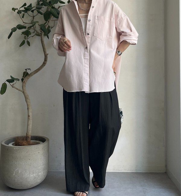  「【新色追加】ダメージデニムシャツ」|シャツ・ブラウス|