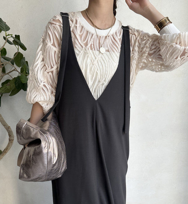  「【新色追加/前後2WAYで着られる】深Vワンピース」|ワンピース|