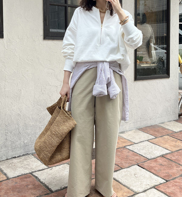  「【新色追加】【インフルエンサー OKOCHI企画】ハーフジップスウェット」|Tシャツ・カットソー|