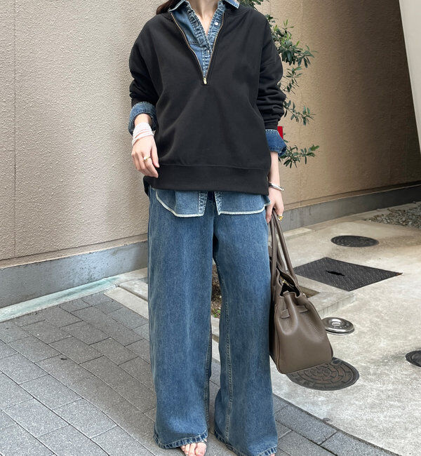  「【新色追加】【インフルエンサー OKOCHI企画】ハーフジップスウェット」|Tシャツ・カットソー|