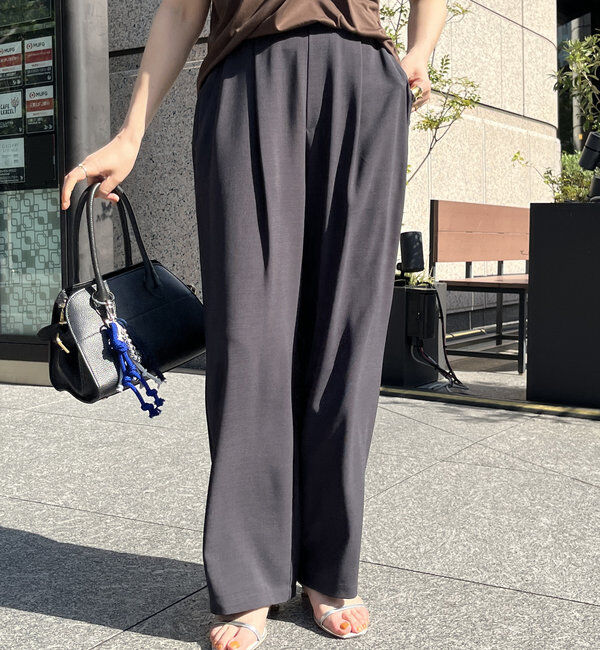  「接触冷感ワイドパンツ」|チノ|