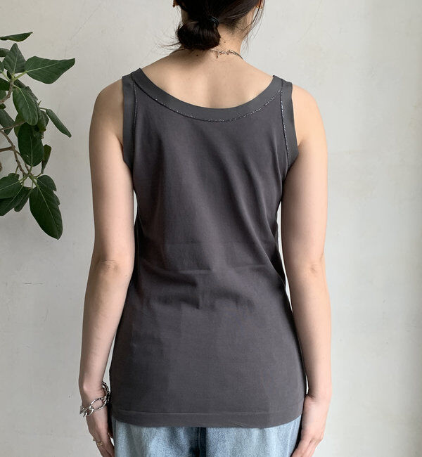  「ラメステッチキャミタンク」|Tシャツ・カットソー|