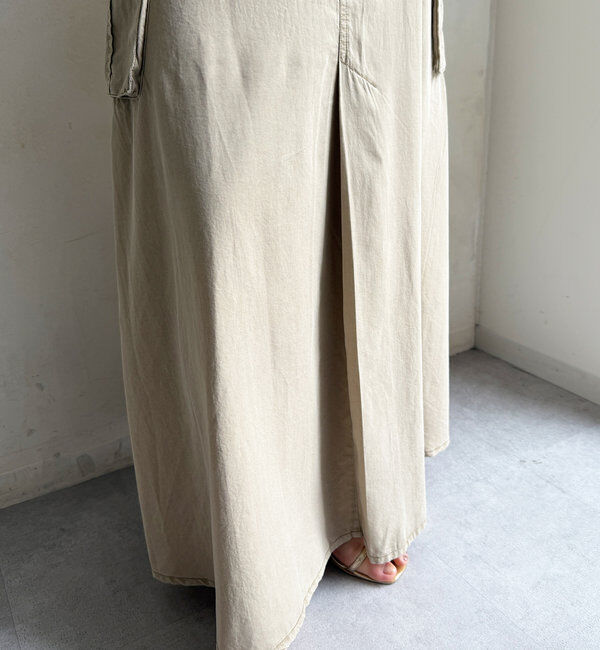  「綿リヨセルピグメント加工カーゴスカート」|スカート|