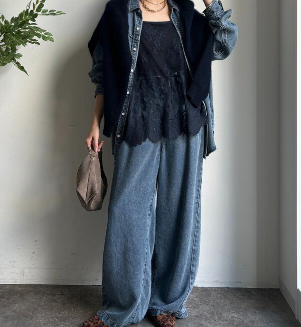  「【新色追加】スカラレースキャミ」|シャツ・ブラウス|