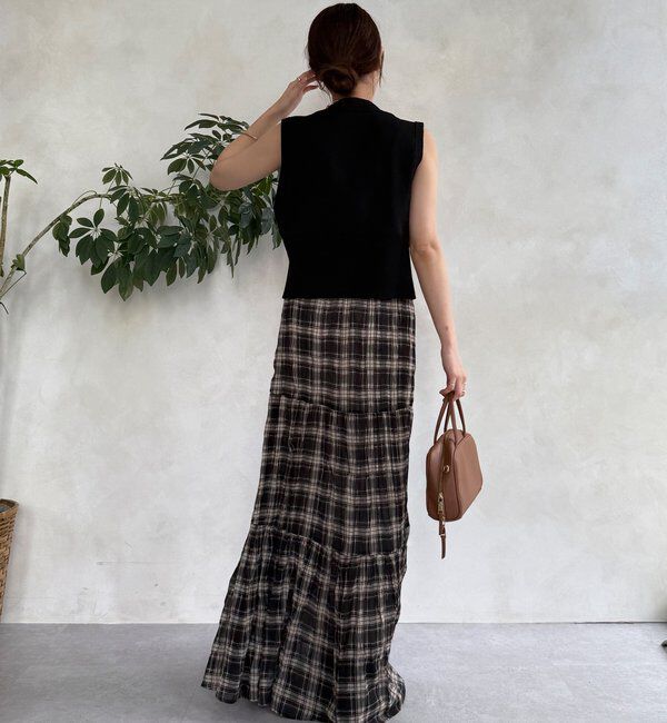  「チェックワッシャースカート」|スカート|