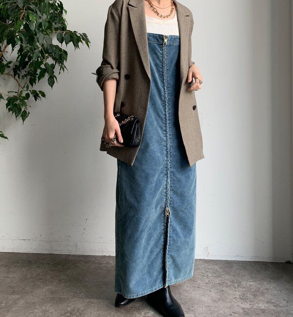  「【新色追加】コーデュロイジャンスカ」|ワンピース|