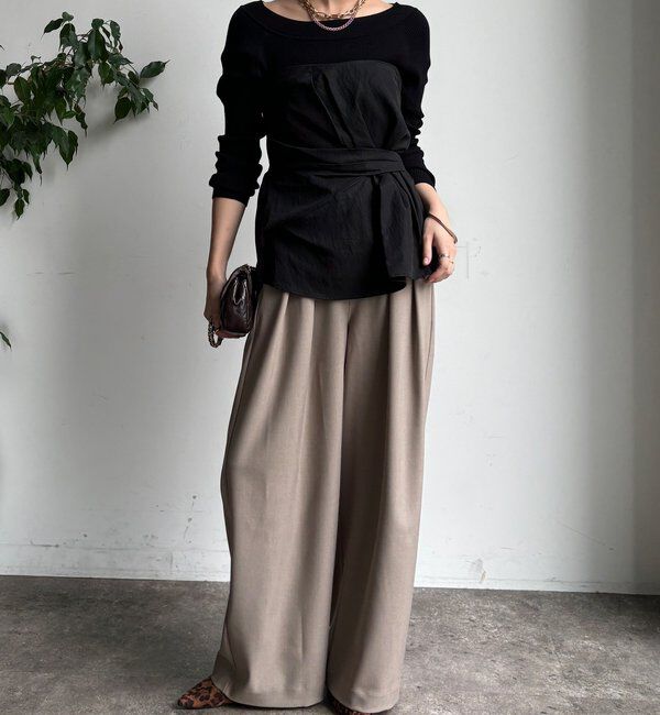  「メランジタックワイドパンツ」|チノ|