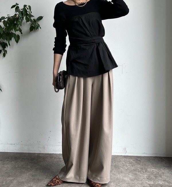  「メランジタックワイドパンツ」|チノ|