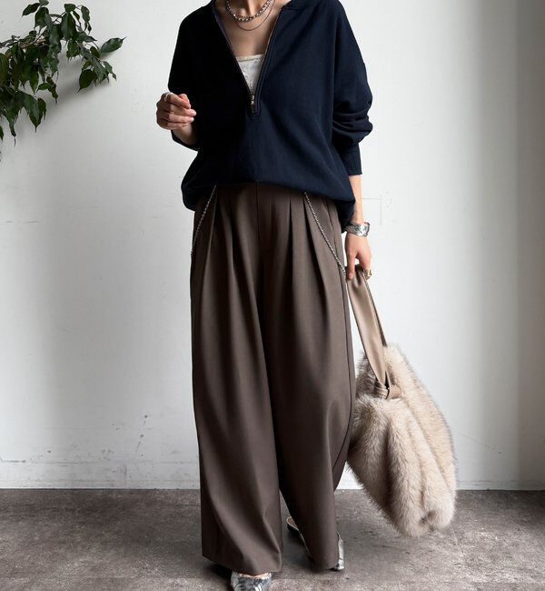  「メランジタックワイドパンツ」|チノ|