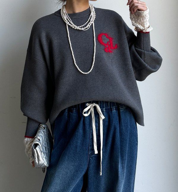  「【新色追加/WEB限定】フェザーロゴニット」|ニット・セーター|