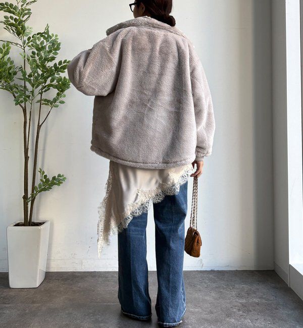  「【WEB限定】フェイクミンクスタンドファーブルゾン」|その他|