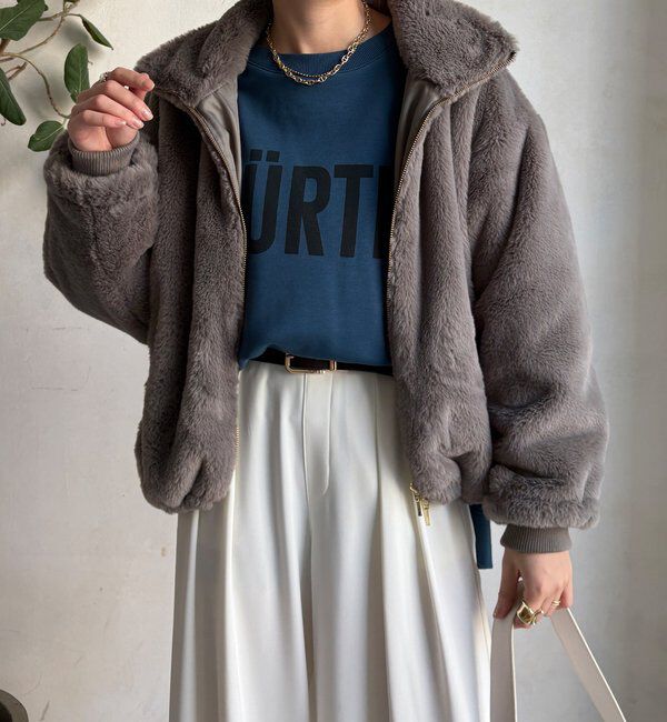  「【WEB限定】フェイクミンクスタンドファーブルゾン」|その他|