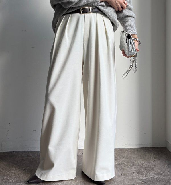  「ウォームタックワイドパンツ」|チノ|