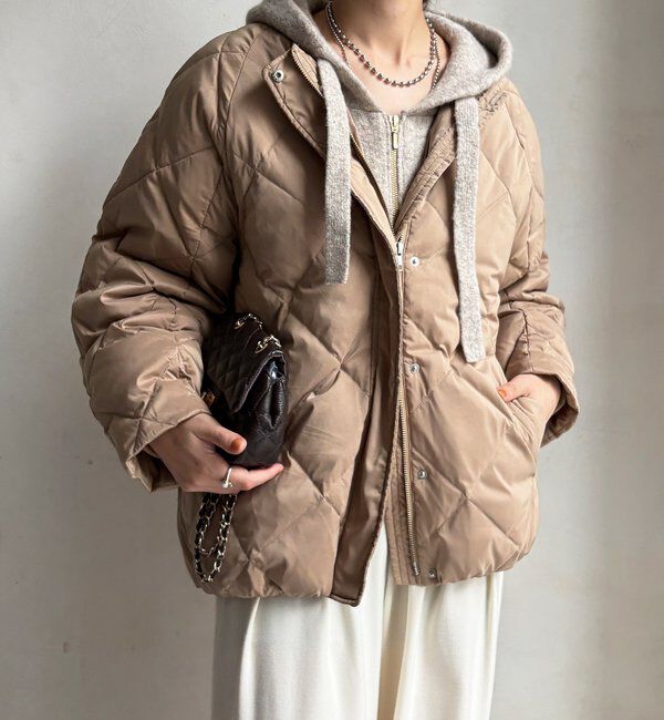  「ストレッチタフタ袖リブショートダウン」|その他|