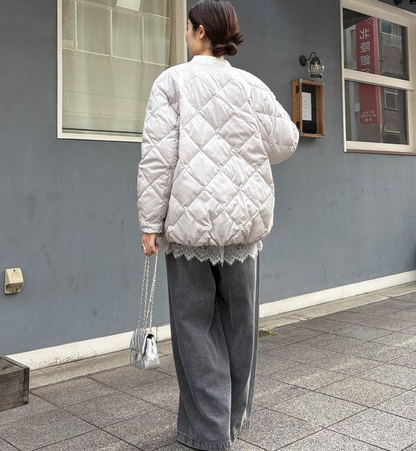  「ストレッチタフタ袖リブショートダウン」|その他|