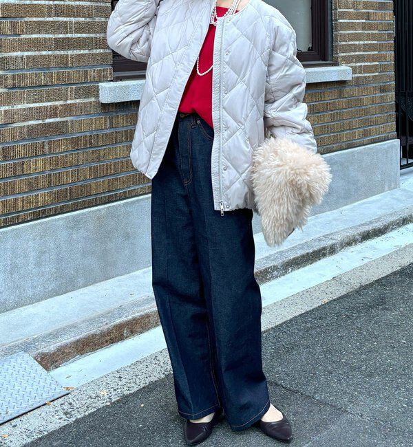  「ストレッチタフタ袖リブショートダウン」|その他|